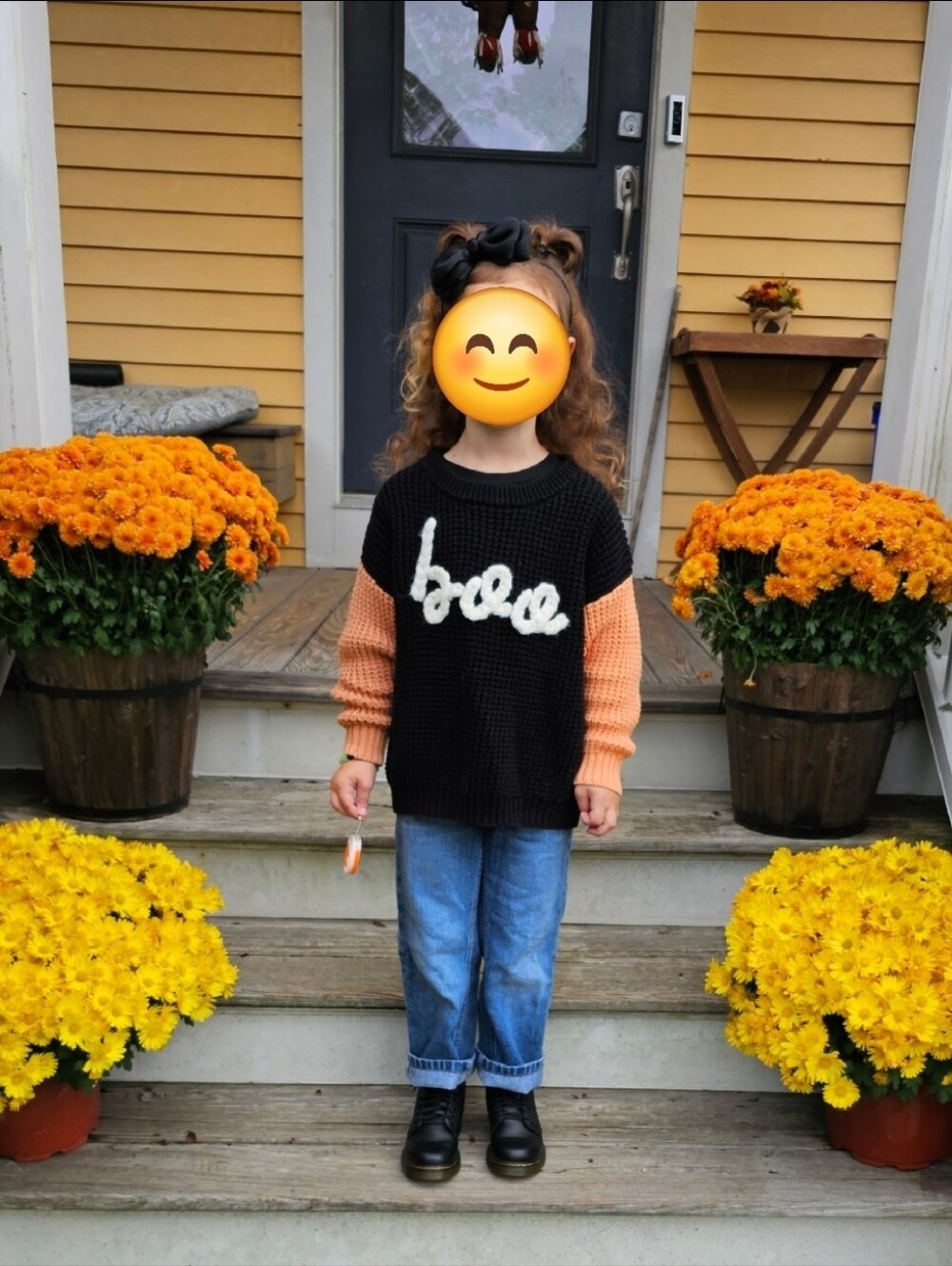 Nora Madison Boo Knit Halloween Oversized Pullover Sweater, Size 6/7